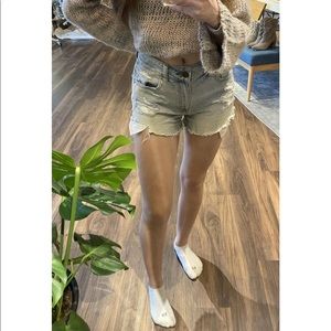 Distressed Jean shorts